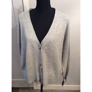 New NWT XL Gray Soft Cardigan Button Up Lounge Auden Cozy